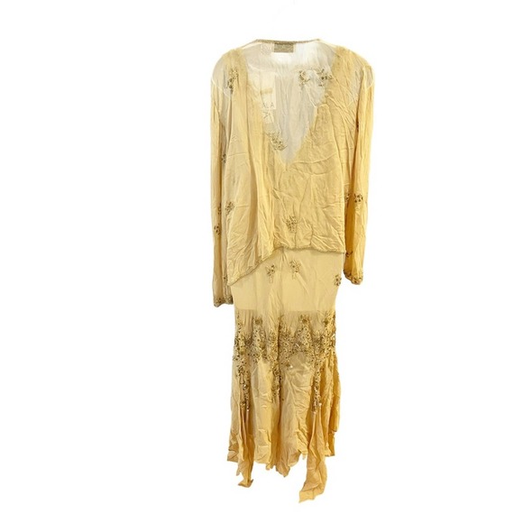 NWT Scala Style 25360 Tea Length Mother of Bride Dress with Jacket Art Deco 14 - Picture 8 of 16